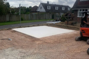 shed base concrete kent