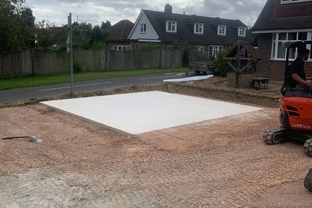 concrete base for shed
